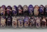 CDE373 15.5 inches 7*14mm rondelle dyed sea sediment jasper beads