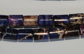 CDE380 15.5 inches 8*10mm tube dyed sea sediment jasper beads