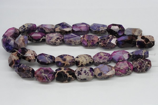 CDE39 15.5 inches 20*25mm faceted nuggets dyed sea sediment jasper beads