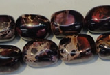 CDE395 15.5 inches 12*16mm nugget dyed sea sediment jasper beads