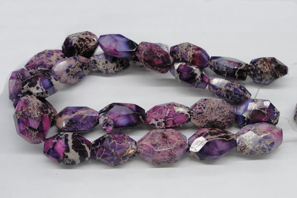 CDE41 15.5 inches 25*35mm faceted nuggets dyed sea sediment jasper beads