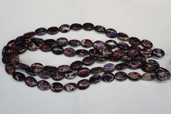 CDE417 15.5 inches 12*16mm oval dyed sea sediment jasper beads