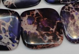 CDE430 15.5 inches 30*30mm square dyed sea sediment jasper beads