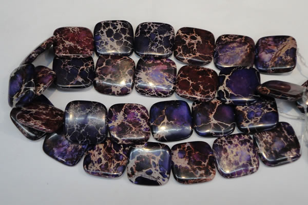 CDE430 15.5 inches 30*30mm square dyed sea sediment jasper beads