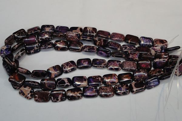 CDE436 15.5 inches 12*16mm rectangle dyed sea sediment jasper beads