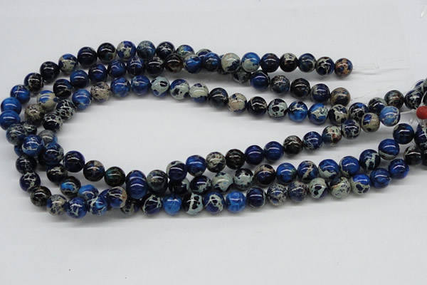 CDE44 15.5 inches 10mm round dyed sea sediment jasper beads wholesale