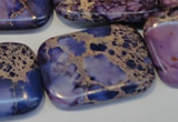 CDE442 15.5 inches 25*35mm rectangle dyed sea sediment jasper beads