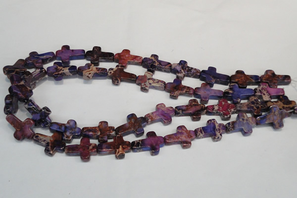 CDE450 15.5 inches 15*20mm cross dyed sea sediment jasper beads