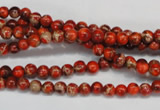 CDE490 15.5 inches 4mm round dyed sea sediment jasper beads