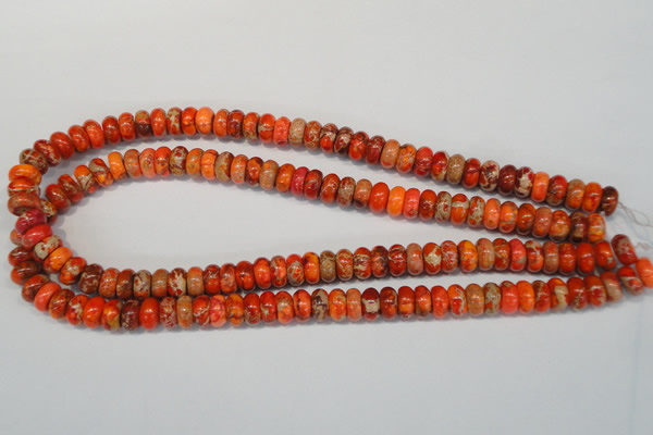 CDE501 15.5 inches 6*10mm rondelle dyed sea sediment jasper beads