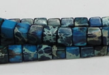 CDE52 15.5 inches 6*6mm cube dyed sea sediment jasper beads wholesale