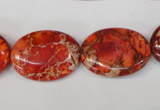 CDE533 15.5 inches 18*25mm oval dyed sea sediment jasper beads