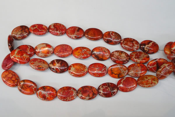 CDE533 15.5 inches 18*25mm oval dyed sea sediment jasper beads