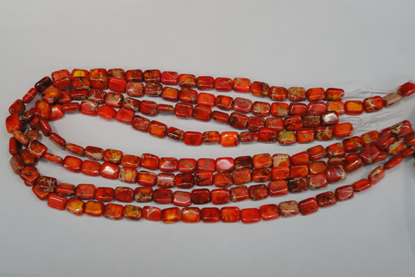 CDE551 15.5 inches 8*10mm rectangle dyed sea sediment jasper beads