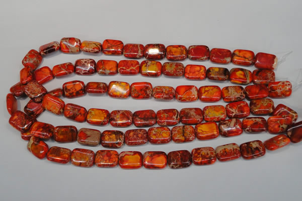 CDE553 15.5 inches 12*16mm rectangle dyed sea sediment jasper beads