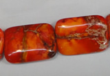 CDE556 15.5 inches 18*25mm rectangle dyed sea sediment jasper beads