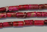 CDE591 15.5 inches 6*12mm tube dyed sea sediment jasper beads