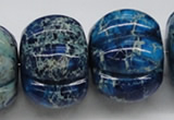 CDE60 15.5 inches 26*35mm pumpkin dyed sea sediment jasper beads