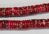 CDE602 15.5 inches 2*10mm heishi dyed sea sediment jasper beads