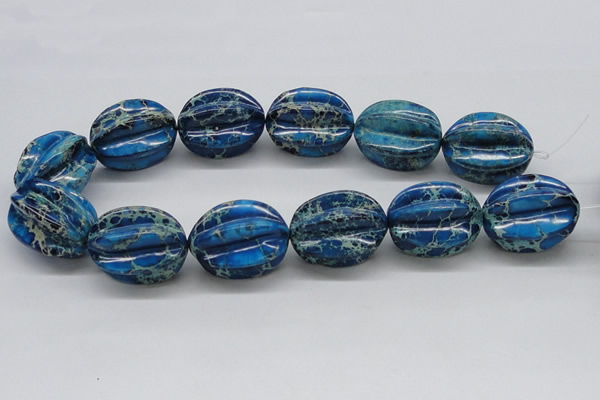 CDE62 15.5 inches 25*33mm star fruit shaped dyed sea sediment jasper beads