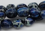 CDE63 15.5 inches 12*15mm nuggets dyed sea sediment jasper beads