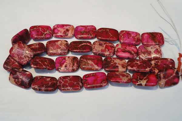 CDE634 15.5 inches 22*30mm rectangle dyed sea sediment jasper beads