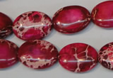 CDE646 15.5 inches 15*20mm oval dyed sea sediment jasper beads