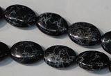 CDE691 15.5 inches 13*18mm oval dyed sea sediment jasper beads