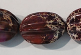 CDE701 15.5 inches 22*28mm star fruit shaped dyed sea sediment jasper beads