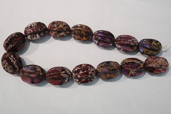 CDE701 15.5 inches 22*28mm star fruit shaped dyed sea sediment jasper beads