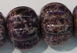 CDE702 15.5 inches 26*32mm pumpkin dyed sea sediment jasper beads