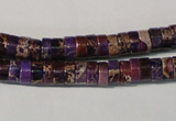 CDE704 15.5 inches 3*6mm heishi dyed sea sediment jasper beads