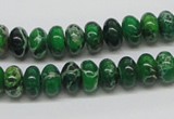 CDE72 15.5 inches 6*10mm rondelle dyed sea sediment jasper beads