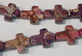 CDE722 15.5 inches 12*16mm cross dyed sea sediment jasper beads