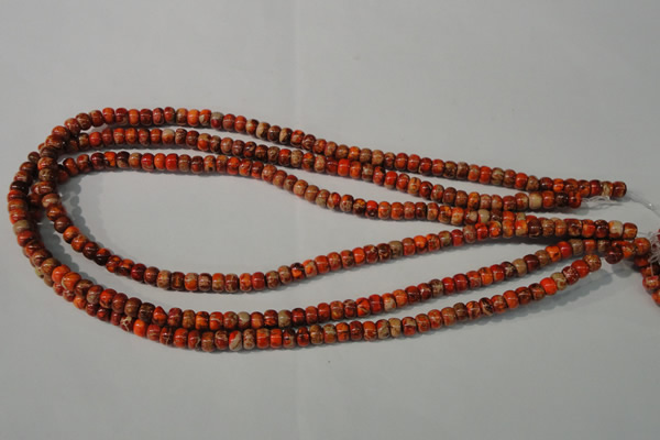 CDE731 15.5 inches 4*6mm rondelle dyed sea sediment jasper beads