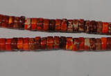 CDE733 15.5 inches 3*6mm heishi dyed sea sediment jasper beads