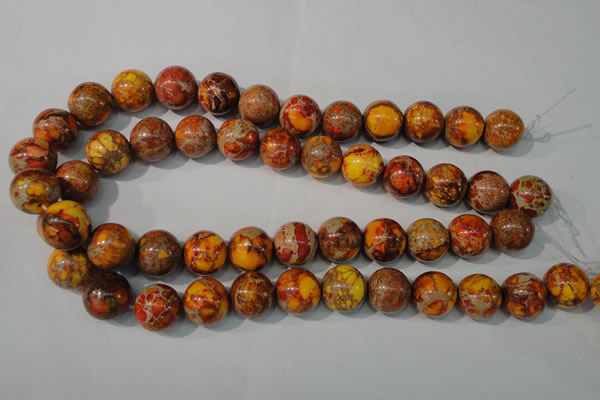 CDE742 15.5 inches 16mm round dyed sea sediment jasper beads