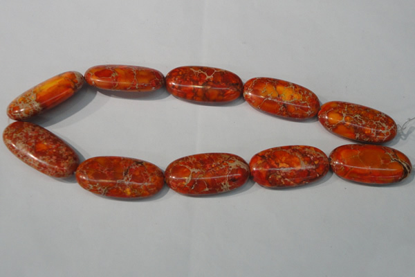 CDE752 15.5 inches 20*40mm oval dyed sea sediment jasper beads