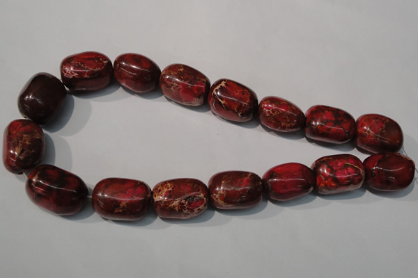 CDE771 15.5 inches 18*25mm nuggets dyed sea sediment jasper beads