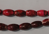 CDE777 15.5 inches 8*13mm rice dyed sea sediment jasper beads