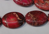 CDE783 15.5 inches 18*25mm oval dyed sea sediment jasper beads