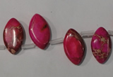 CDE797 Top-drilled 10*18mm marquise dyed sea sediment jasper beads