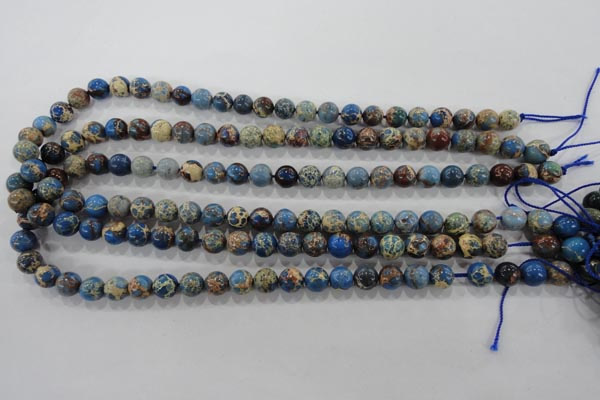 CDE813 15.5 inches 8mm round dyed sea sediment jasper beads wholesale