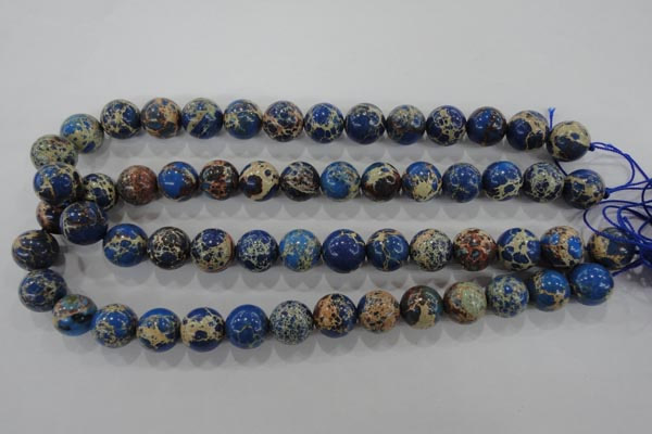 CDE816 15.5 inches 14mm round dyed sea sediment jasper beads wholesale