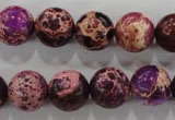 CDE834 15.5 inches 12mm round dyed sea sediment jasper beads wholesale