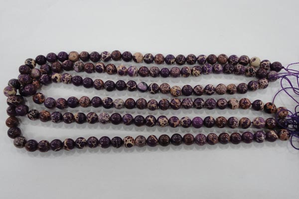 CDE842 15.5 inches 8mm round dyed sea sediment jasper beads wholesale