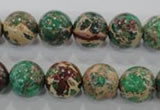 CDE854 15.5 inches 12mm round dyed sea sediment jasper beads wholesale