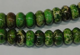 CDE927 15.5 inches 6*10mm rondelle dyed sea sediment jasper beads