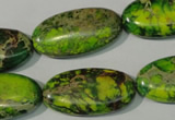 CDE941 15.5 inches 15*30mm oval dyed sea sediment jasper beads