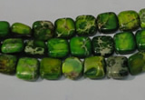 CDE944 15.5 inches 8*8mm square dyed sea sediment jasper beads